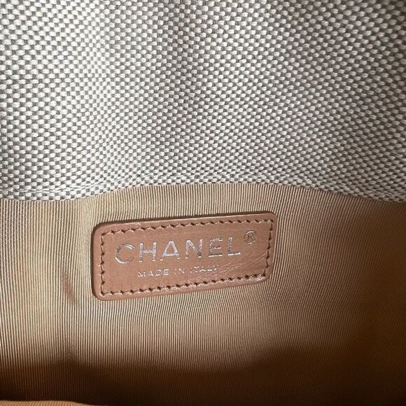 AUTH CHANEL VINTAGE CANVAS TOTE BAG - Picture 11 of 13